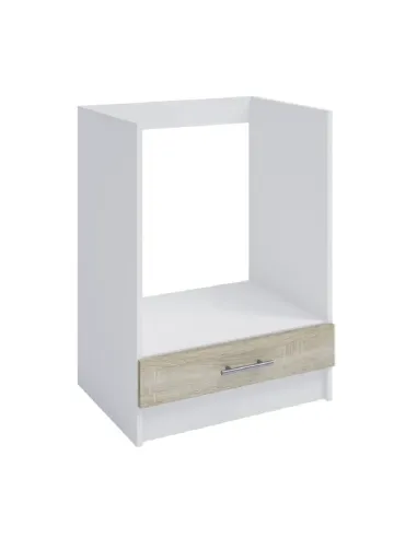 Dulap inferior FABIANA S, bucatarie, 60x82x52.6 cm, PAL melaminat stejar sonoma/alb | MobilaOK