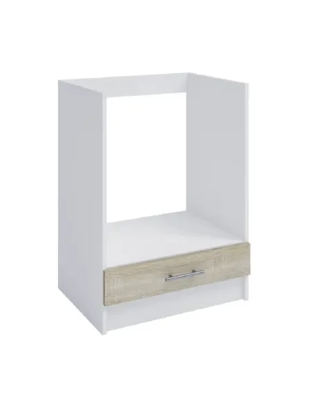 Dulap inferior FABIANA S, bucatarie, 60x82x52.6 cm, PAL melaminat stejar sonoma/alb | MobilaOK