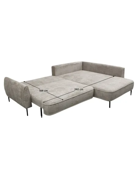 Set Canapea, MURIEL ROH, living, 273x204x86 cm, Textil, KONDELA | MobilaOK