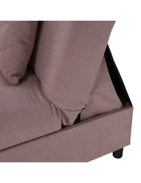 Canapea extensibilă ALADA, roz, living, 194x89x94 cm, Țesătură Soro 61 | MobilaOK