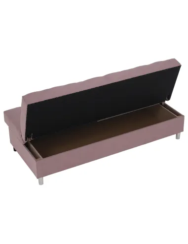 Canapea extensibilă ALADA, roz, living, 194x89x94 cm, Țesătură Soro 61 | MobilaOK
