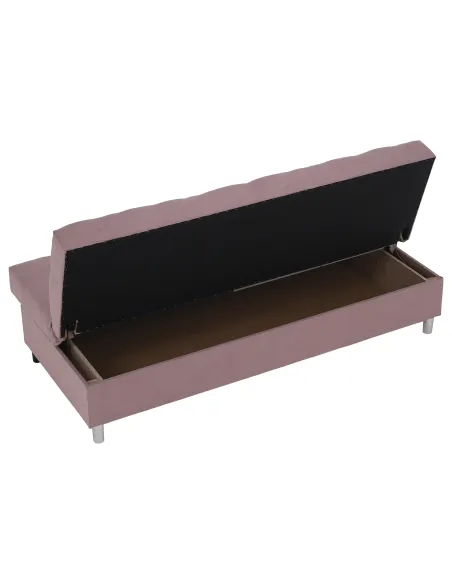 Canapea extensibilă ALADA, roz, living, 194x89x94 cm, Țesătură Soro 61 | MobilaOK