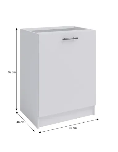 Dulap inferior FABIANA S-60 pentru bucătărie, 60x82x46 cm, PAL melaminat | MobilaOK