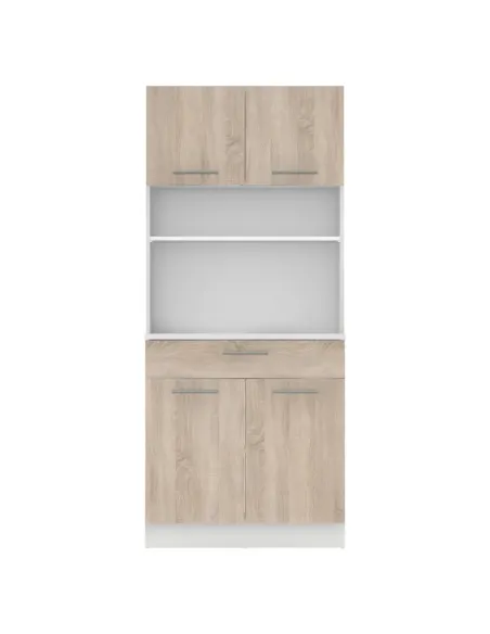 Dulap Bucătărie DOMIS NEW, 80x43.3x185 cm, PAL laminat Stejar Alb/Sonoma | MobilaOK
