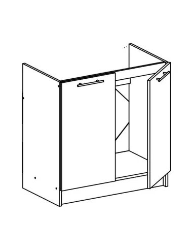 Dulap inferior, FABIANA S, bucatarie, 80x82x46 cm, PAL melaminat | MobilaOK