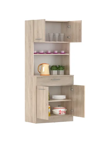 Dulap Bucătărie DOMIS NEW, 80x43.3x185 cm, PAL laminat Stejar Sonoma | MobilaOK