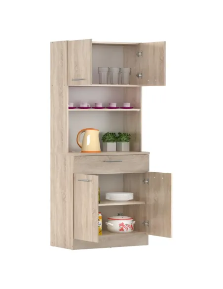 Dulap Bucătărie DOMIS NEW, 80x43.3x185 cm, PAL laminat Stejar Sonoma | MobilaOK