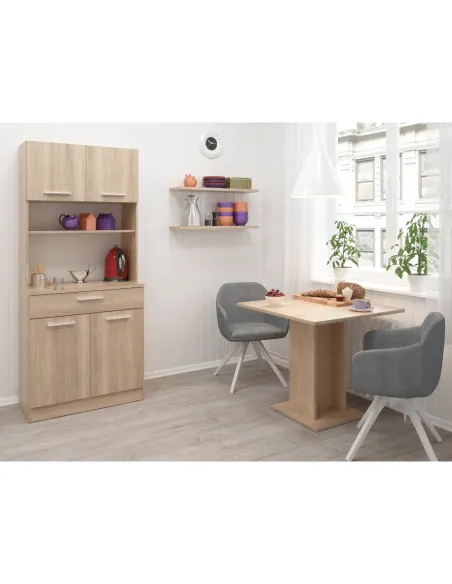 Dulap Bucătărie DOMIS NEW, 80x43.3x185 cm, PAL laminat Stejar Sonoma | MobilaOK