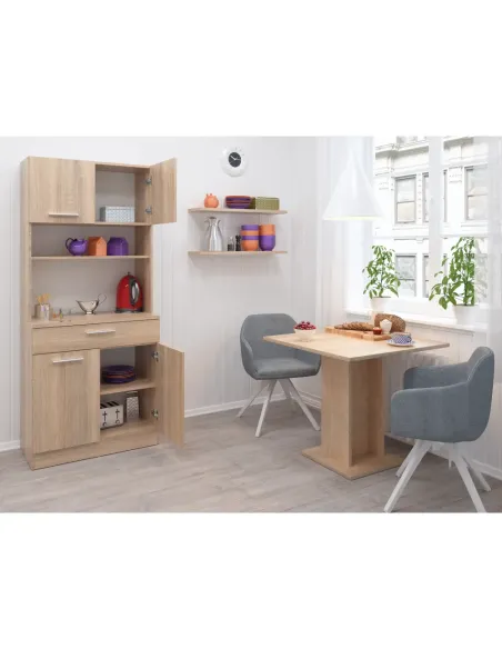 Dulap Bucătărie DOMIS NEW, 80x43.3x185 cm, PAL laminat Stejar Sonoma | MobilaOK