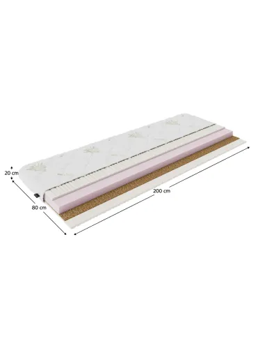 Saltea SILVERHARD NEW, dormitor, 80x200 cm, spumă PUR și nucă de cocos | MobilaOK