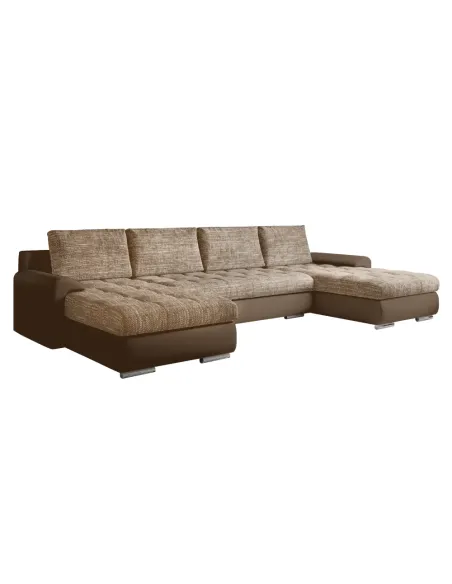 Canapea TOLITA U UNI, living, 298x143x73/83 cm, piele ecologică, KONDELA | MobilaOK