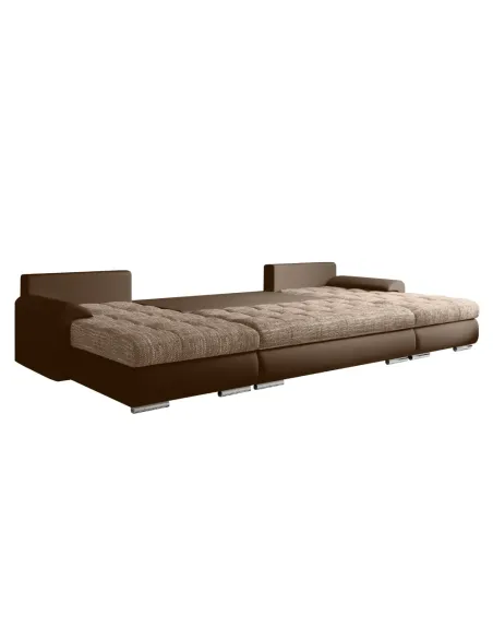Canapea TOLITA U UNI, living, 298x143x73/83 cm, piele ecologică, KONDELA | MobilaOK
