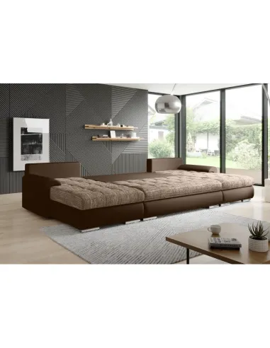 Canapea TOLITA U UNI, living, 298x143x73/83 cm, piele ecologică, KONDELA | MobilaOK