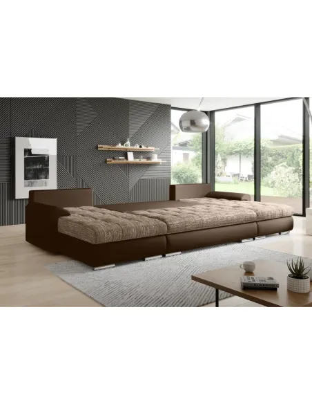 Canapea TOLITA U UNI, living, 298x143x73/83 cm, piele ecologică, KONDELA | MobilaOK