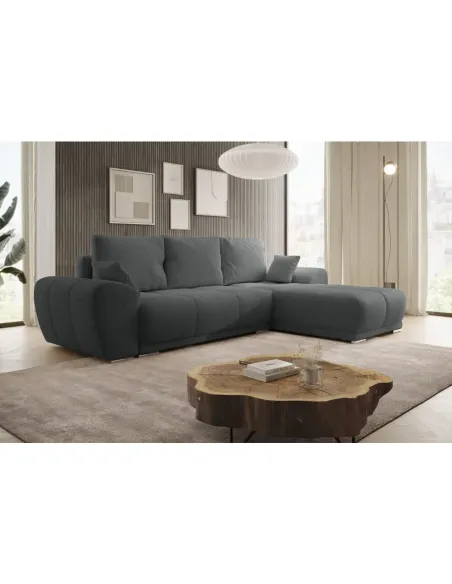 Canapea extensibilă KERIM ROH, living, 292x187x90 cm, textil rezistent | MobilaOK