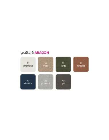 Set Canapea Extensibilă, LIMON ROH, living, 243x165x77/98 cm, Tapițerie Aragon 03 | MobilaOK
