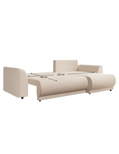 Set Canapea Extensibilă, LIMON ROH, living, 243x165x77/98 cm, Tapițerie Aragon 03 | MobilaOK