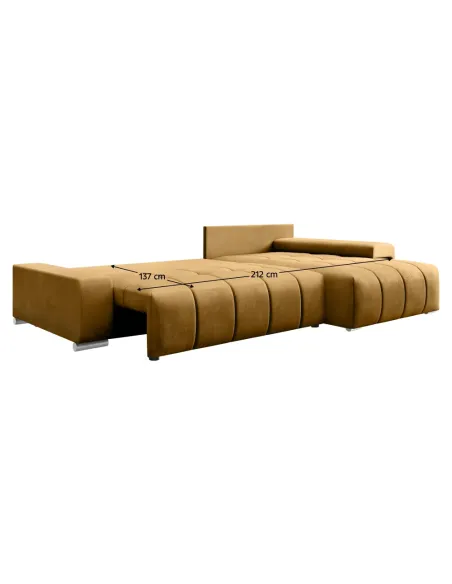 Set Canapea, VEZAN ROH, living, 259x180x74/90 cm, tesatura, KONDELA | MobilaOK