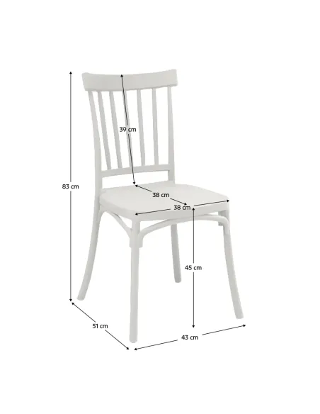 Scaun stivuibil SAZEN interior & exterior, 43x51x83 cm | MobilaOK