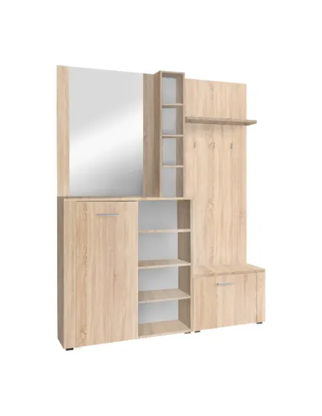 Set pentru anticameră, stejar sonoma, FANDU | MobilaOK