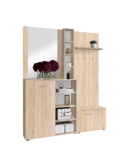 Set pentru anticameră, stejar sonoma, FANDU | MobilaOK