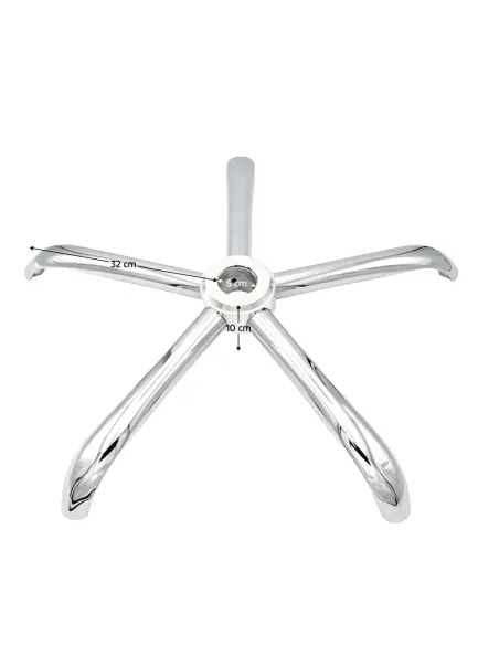 Bază Scaun Birou TYP 3, crom, rază 32 cm, metal | MobilaOK