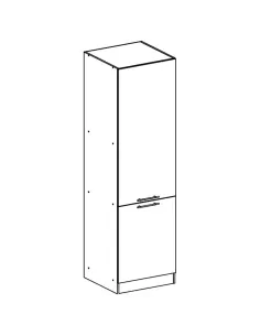 Dulap FABIANA S60/210 pentru bucătărie, 60x210x58.6 cm, PAL melaminat alb | MobilaOK 2