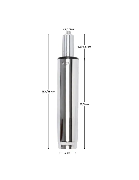 Piston TYP 2 | Birou | 35 cm, 150 kg | Metal cromat | MobilaOK