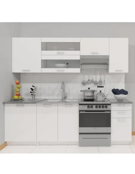 Dulap FABIANA S60/210 pentru bucătărie, 60x210x58.6 cm, PAL melaminat alb | MobilaOK