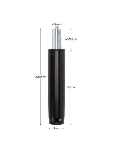 Piston cu gaz TYP 1, birou, L 35 cm, metal | MobilaOK