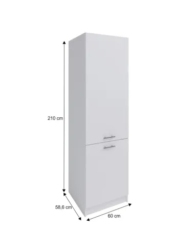 Dulap FABIANA S60/210 pentru bucătărie, 60x210x58.6 cm, PAL melaminat alb | MobilaOK