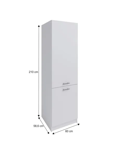 Dulap FABIANA S60/210 pentru bucătărie, 60x210x58.6 cm, PAL melaminat alb | MobilaOK