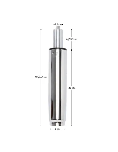 Piston de schimb TYP 6 pentru scaune birou, 46.3 cm, metal cromat | MobilaOK