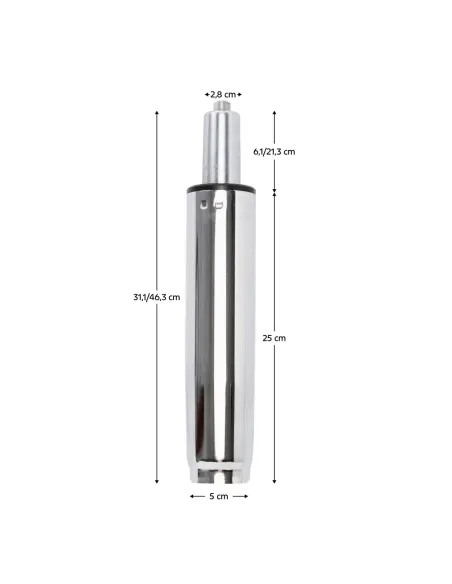 Piston de schimb TYP 6 pentru scaune birou, 46.3 cm, metal cromat | MobilaOK