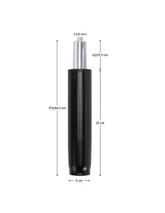 Piston cu gaz TYP 5, birou, L 46.3 cm, metal, portanta 150 kg | MobilaOK 2