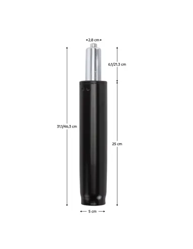 Piston cu gaz TYP 5, birou, L 46.3 cm, metal, portanta 150 kg | MobilaOK