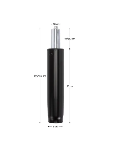 Piston cu gaz TYP 5, birou, L 46.3 cm, metal, portanta 150 kg | MobilaOK