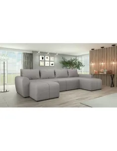 Canapea extensibilă DELIN U UNI, living, 307x138x73/82 cm, Țesătură Soro 90 | MobilaOK 2