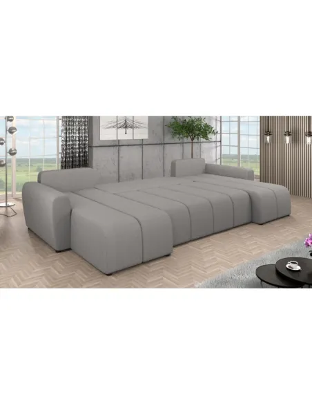 Canapea extensibilă DELIN U UNI, living, 307x138x73/82 cm, Țesătură Soro 90 | MobilaOK