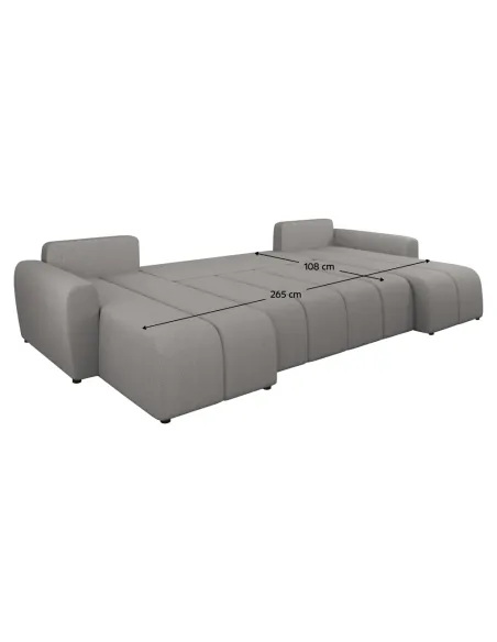 Canapea extensibilă DELIN U UNI, living, 307x138x73/82 cm, Țesătură Soro 90 | MobilaOK