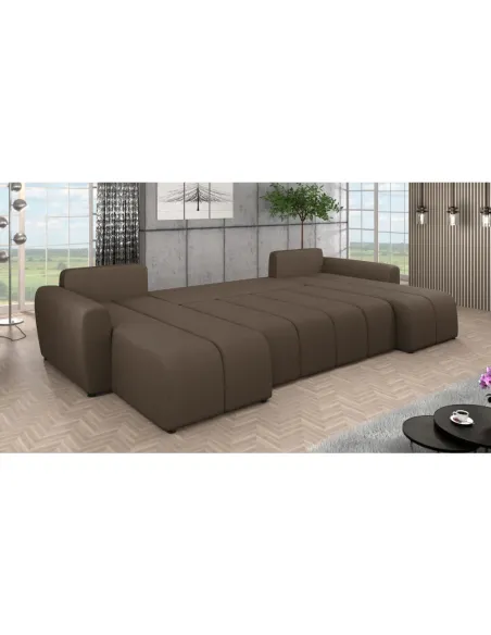 Canapea extensibilă DELIN U UNI, living, 307x138x73/82 cm, Țesătură Soro 28 | MobilaOK