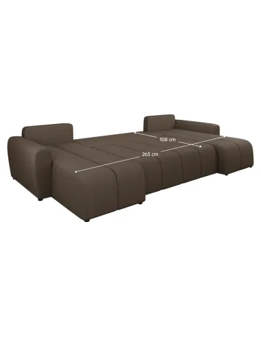 Canapea extensibilă DELIN U UNI, living, 307x138x73/82 cm, Țesătură Soro 28 | MobilaOK