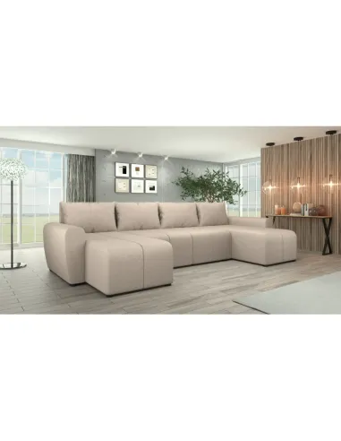 Set Canapea DELIN U UNI, living, 307x138x73/82 cm, Spumă PUR, Ţesătură | MobilaOK