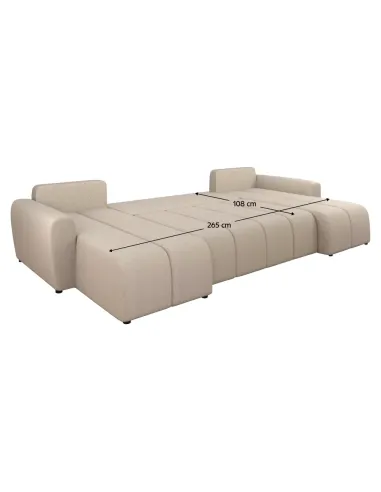 Set Canapea DELIN U UNI, living, 307x138x73/82 cm, Spumă PUR, Ţesătură | MobilaOK