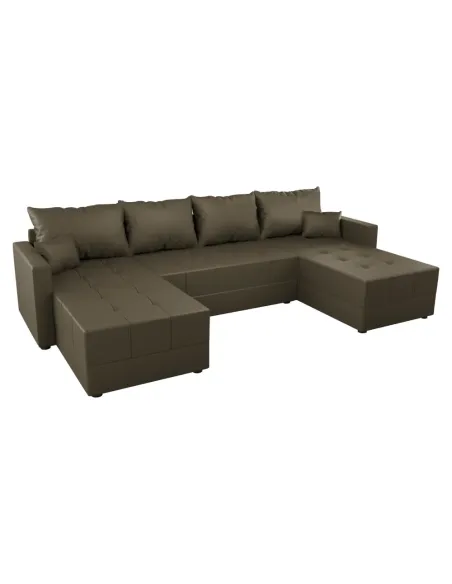 Set Canapea DUAN U UNI, living, 289x140x72 cm, material Riviera 26 | MobilaOK