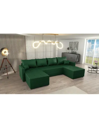 Set Canapea extensibilă DUAN U UNI, living, 289x140x72 cm, Țesătură Riviera 38 | MobilaOK
