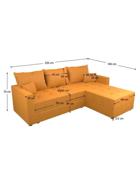 Set Canapea, DUAN ROH, living, 226x140x73 cm, Textil Riviera 41 | MobilaOK