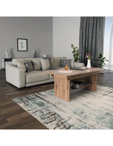 Masă pliantă LAVKO NEW, conferințe/mese, 120-160x70 cm, PAL laminat stejar artisan | MobilaOK