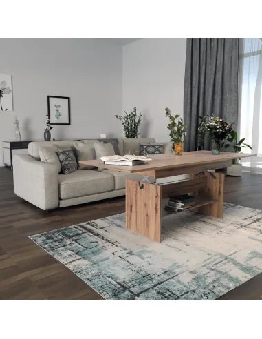Masă pliantă LAVKO NEW, conferințe/mese, 120-160x70 cm, PAL laminat stejar artisan | MobilaOK