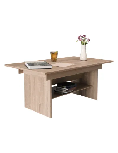 Masă LAVKO NEW, sufragerie/birou, 120-160x70 cm, PAL melaminat stejar sonoma | MobilaOK